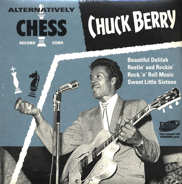 CHUCK BERRY (チャック・ベリー) - Alternatively CHESS / Beautiful Delilah +3 (Spain 限定4曲入りジャケ付き「水色盤」7インチEP/New)