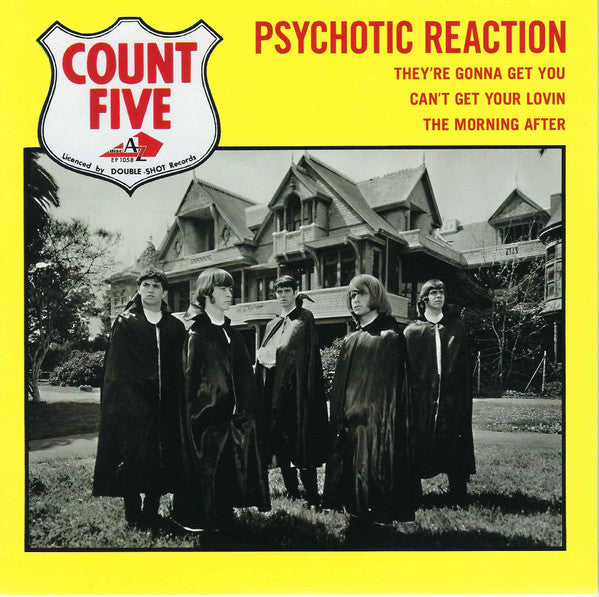 COUNT FIVE (カウント・ファイブ) - Psychotic Reaction +3 (EU 限定リプロ再発ジャケ付き4曲入り「黒盤」7"EP/New) 伝説のガレージ'66年デビュー全米大ヒット名曲!