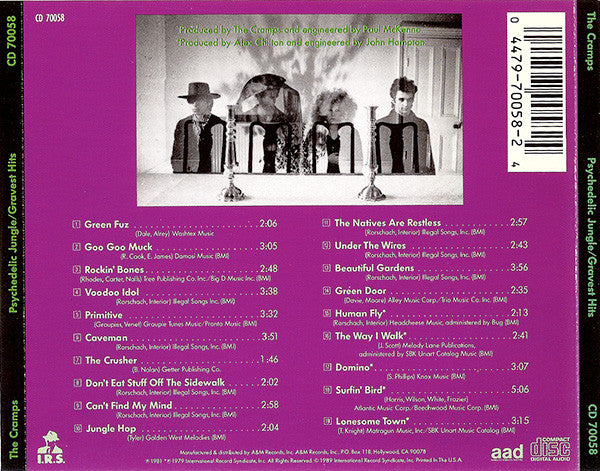 CRAMPS (ザ・クランプス) - Gravest Hits / Psychedelic Jungle (US 限定合体再発CD/廃盤 New) ’79年5曲入りミニ・デビュー・アルバム+’81年フル・セカンド・アルバム
