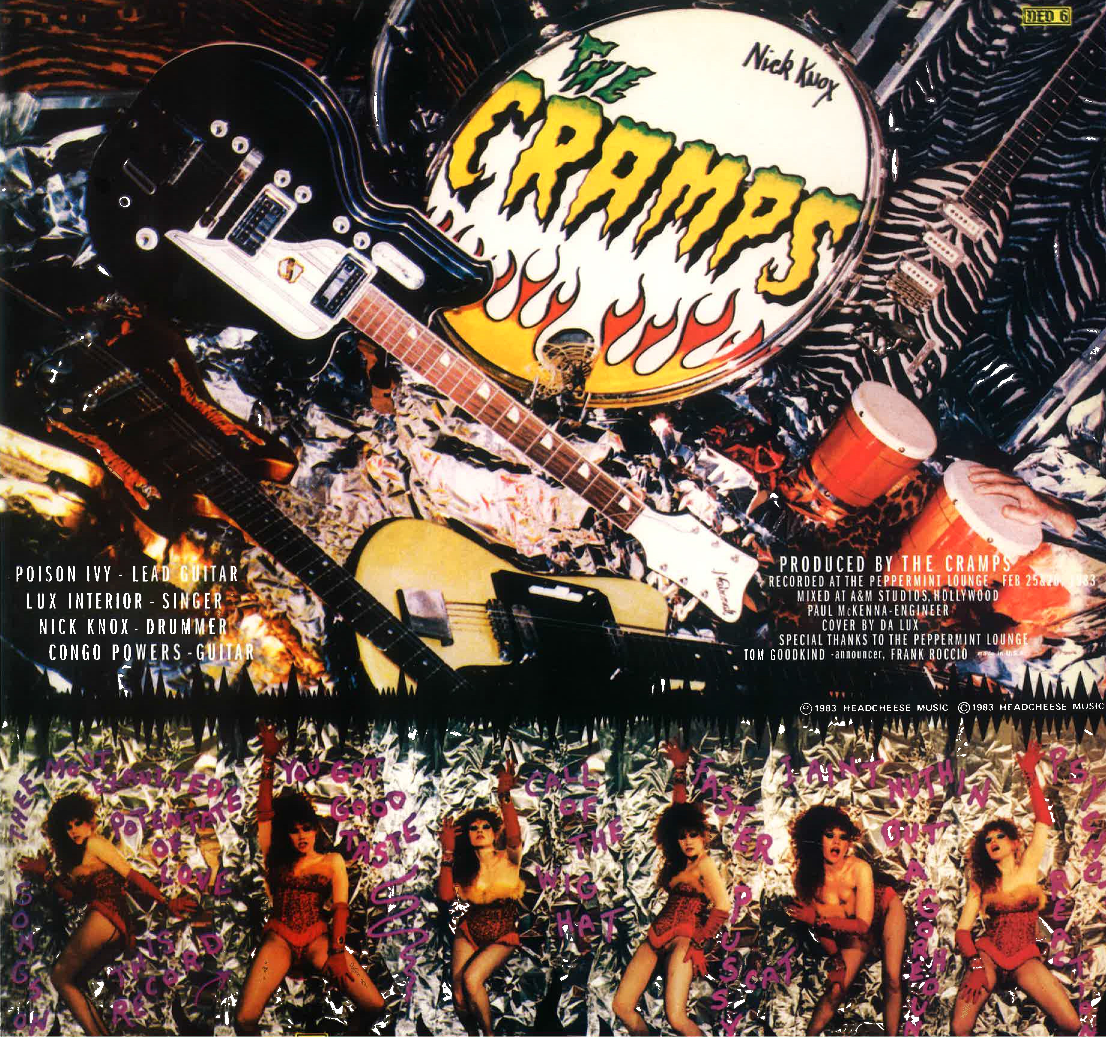 CRAMPS (クランプス) - Smell Of Female (ドイツ限定ボーナス入りリプロ再発9曲入り「黒盤」 LP/ New) ’83年N.Yライブ完全版!