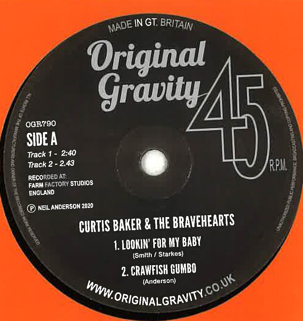 CURTIS BAKER & THE BRAVEHEARTS (カーティス・ベイカー&ブレーヴハーツ) - Lookin' For My Baby + 3 (UK 限定 4曲入り7"EP/New)