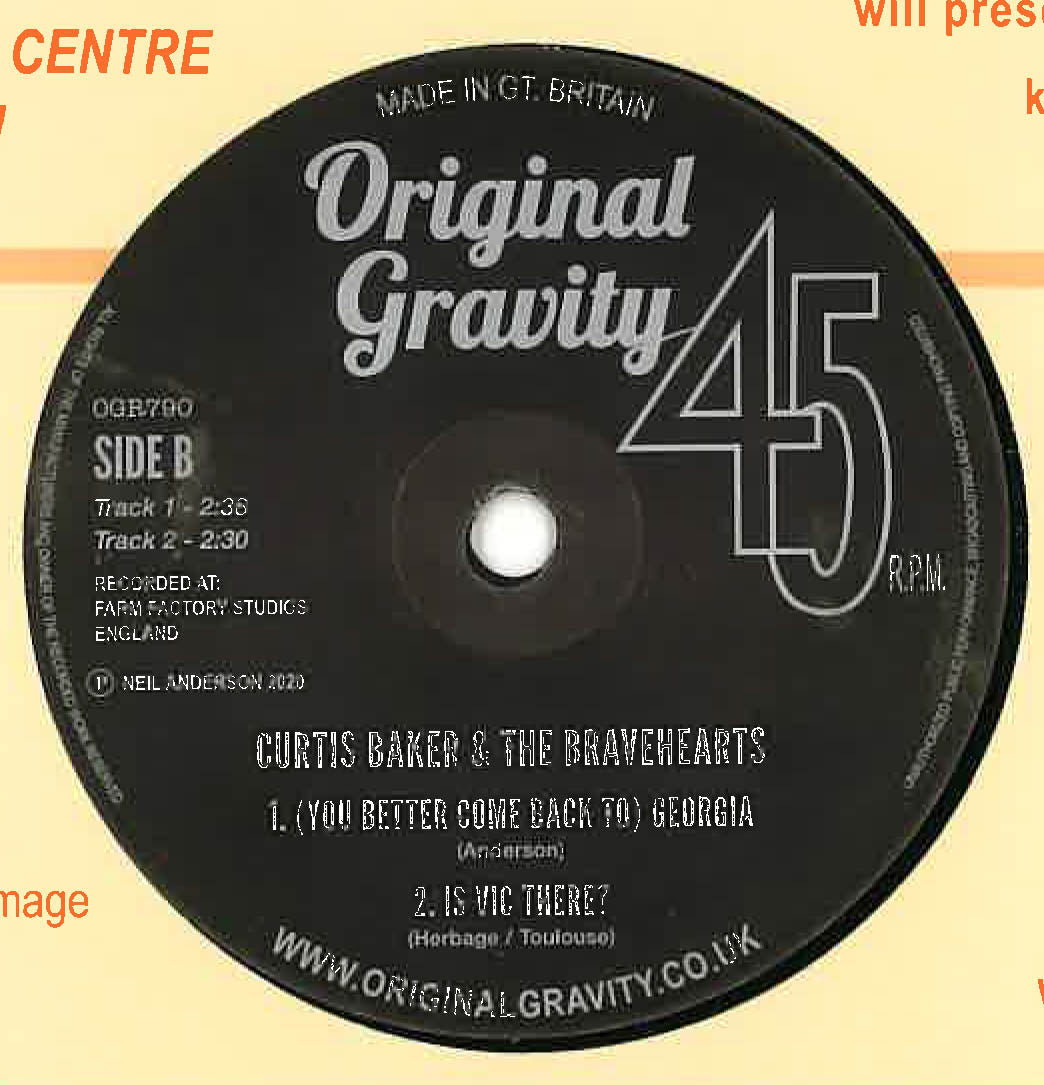 CURTIS BAKER & THE BRAVEHEARTS (カーティス・ベイカー&ブレーヴハーツ) - Lookin' For My Baby + 3 (UK 限定 4曲入り7"EP/New)