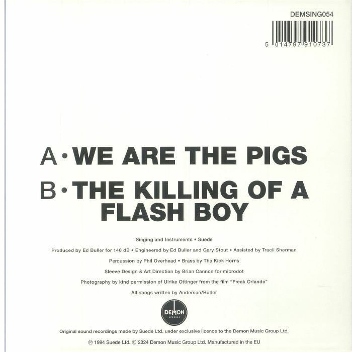 SUEDE (LONDON SUEDE, THE) (スウェード) - We Are The Pigs (EU 限定復刻再発「ピクチャー」 7インチ/NEW)