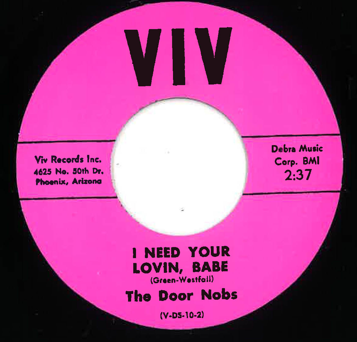 DOOR NOBS, THE (ザ・ドアノブズ) - Hi-Fi Baby / I Need Your Lovin, Babe (US 限定リプロ再発 7インチ/ New) ロックンロール・ジャイヴァー!