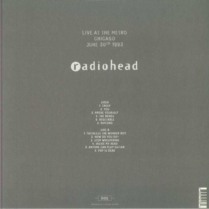 RADIOHEAD (レディオヘッド) - Live At The Metro Chicago (EU 限定リリース・ピクチャー LP/NEW)