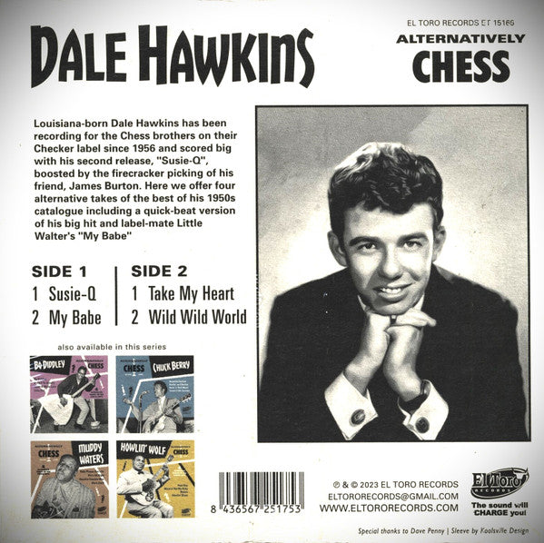 DALE HAWKINS (デイル・ホーキンス) - Alternatively CHESS / Oh! Suzy-Q +3 (Spain 限定4曲入りジャケ付き「赤盤」7インチEP/New) (