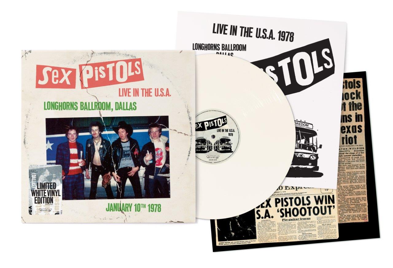 SEX PISTOLS (セックス・ピストルズ) - Live in the USA 1978 – Dallas (EU 限定プレス「ホワイトヴァイナル」LP/ New)全米ツアー3公演作「第二弾」!