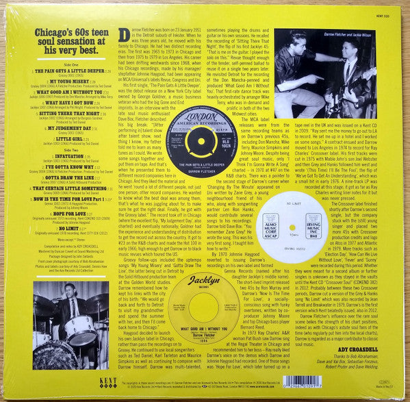 DARROW FLETCHER (ダロウ・フレッチャー ) - My Young Misery (UK 限定プレス LP/New)シカゴ・ソウル・シンガー初期黄金期ベスト!