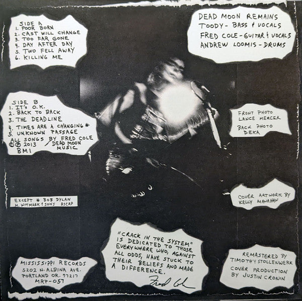 DEAD MOON (デッドムーン) - Crack in the System (US 限定リマスター再発モノラル LP/ New) 米カルトガレージ'94年6作目アルバム