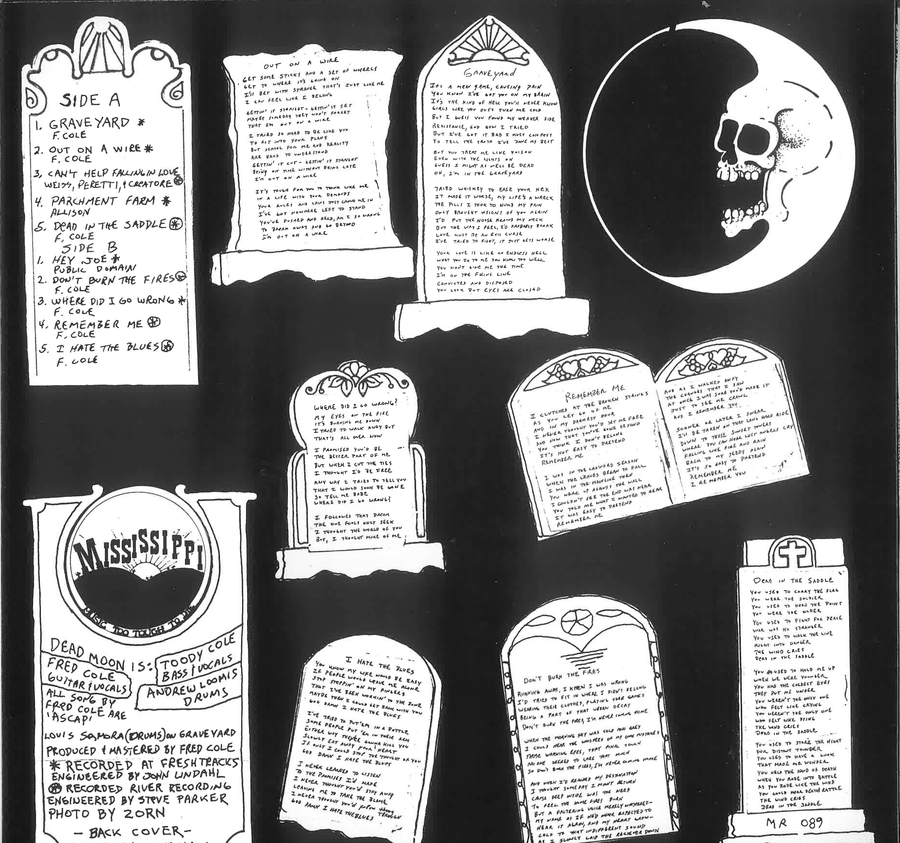 DEAD MOON (デッドムーン) - In The Graveyard (US 限定リマスター再発モノラル LP/ New) 米カルトガレージ '88年デビュー・アルバム