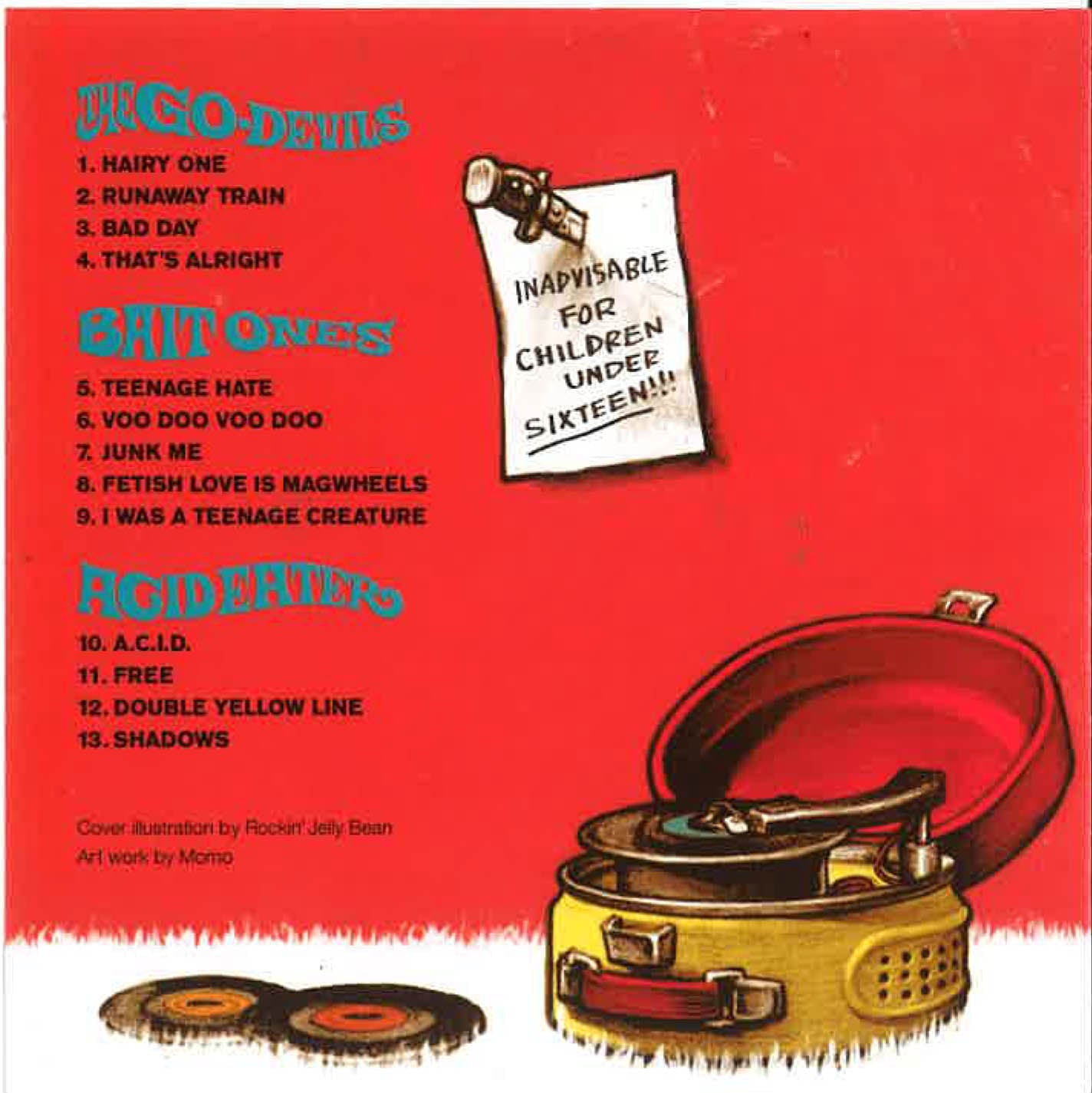 V.A.(ACID EATER/ BAITONES/ GO-DEVILS 関西ガレージコンピ) - Demonic Freak Scene (Japan タイムボム限定 CD/New) 秘境関西ガレージ3バンド・コンピ。ジャケはロッキンジェリービーン