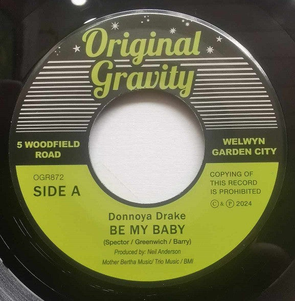 DONNOYA DRAKE / Woodfield Rd AllStars (ドノヤ・ドレイク / ウッドフィールド・ロード・オールスターズ) - Be My Baby (UK 初回限定「黒・緑ラベ」 7"+カンパニースリーブ/New)ロネッツ名曲ロックステディ・カヴァ!
