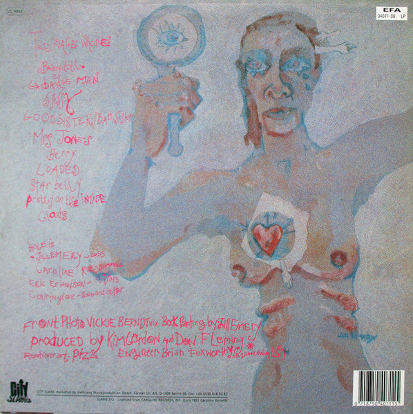 HOLE (ホール) - Pretty On The Inside (German 限定リプロ再発 LP/NEW) '91年1stアルバム