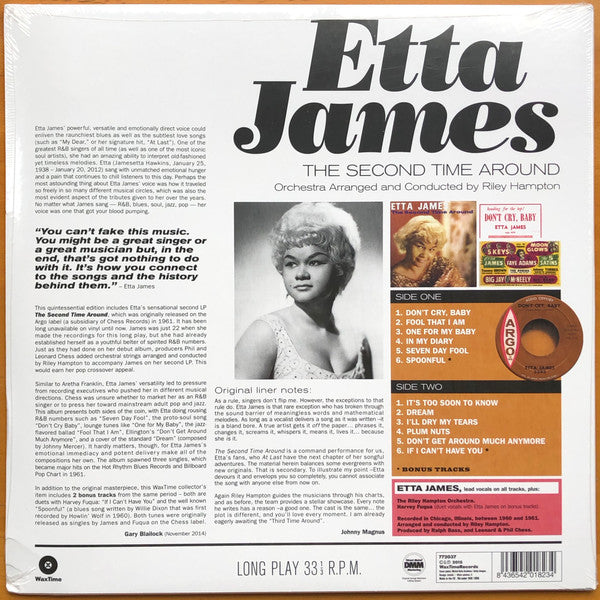 ETTA JAMES (エタ・ジェイムズ)  - The Second Time Around (EU 限定復刻ボーナス入り再発180g LP/New)