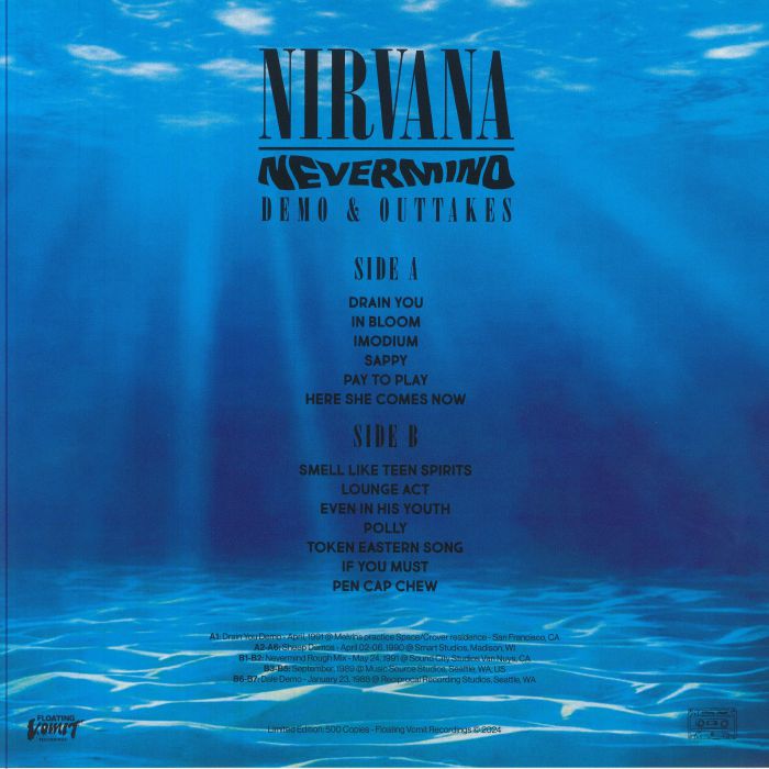 NIRVANA (ニルヴァーナ) - Nevermind Demo & Outtakes (Italy 500枚限定リリース LP) デモ&レア音源コンピレーション