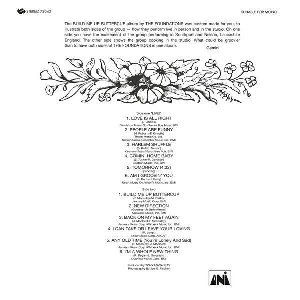 FOUNDATIONS, THE (ザ・ファウンデーションズ) - Build Me Up Buttercup (US 限定2000枚再発「黄色&シルヴァー VInyl」ステレオ LP+インナー、帯/New) '68年米国のみで発表のセカンド・アルバム