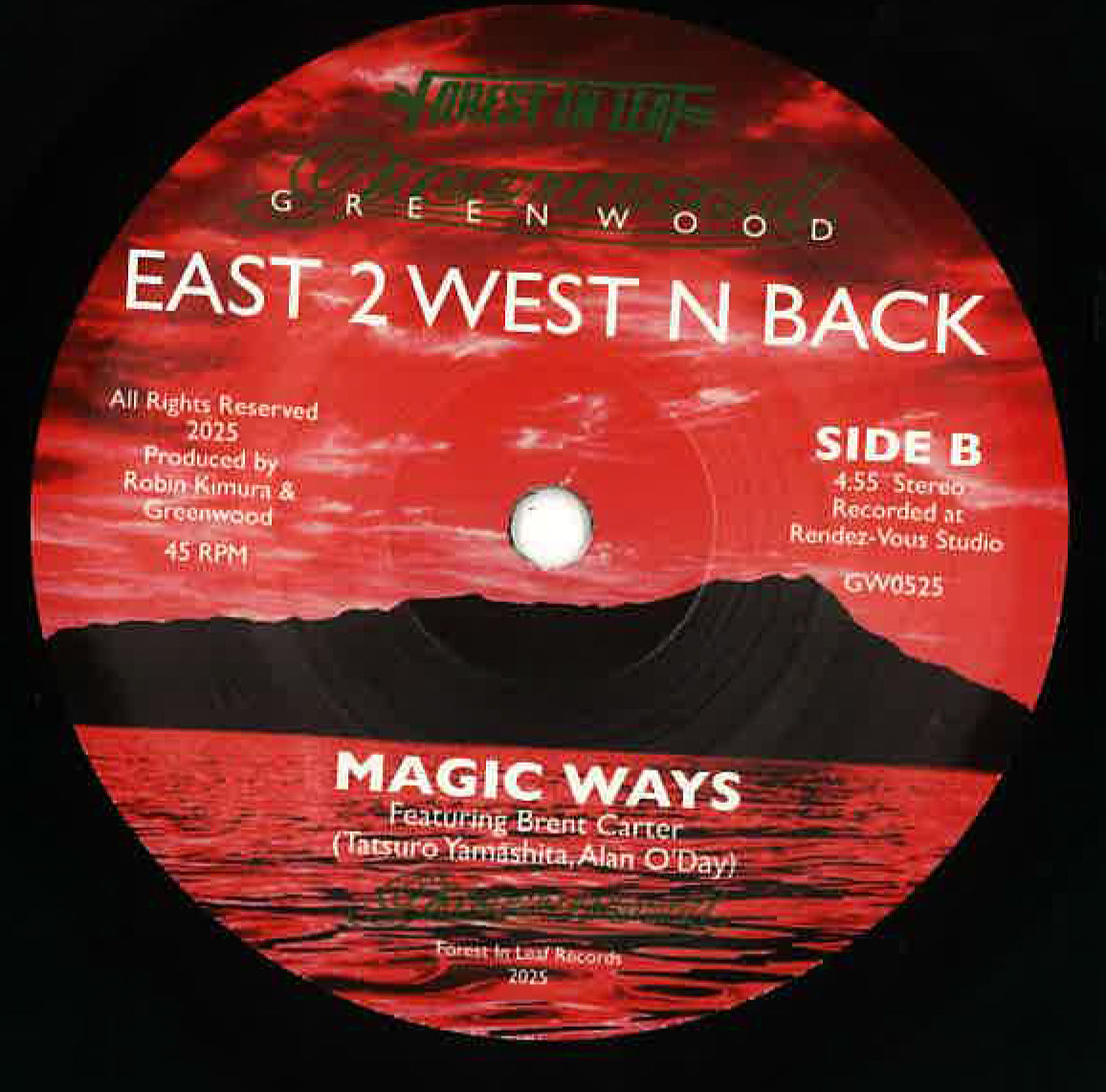 GREENWOOD (グリーンウッド) - DOWN TOWN / MAGIC WAYS (US限定 7インチ・シングル/New) 山下達郎/シュガーベイブの大名曲を英語カバー!