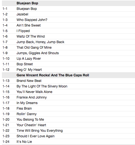 GENE VINCENT (ジーン・ヴィンセント) - Five Classic Albums (EU 限定再発 2xCD/New) 全60曲!