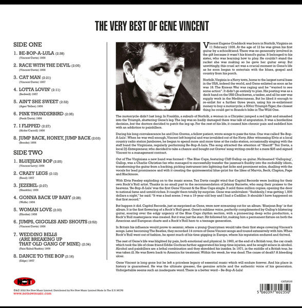 GENE VINCENT  (ジーン・ヴィンセント)  - The Very Best Of Gene Vincent (UK 限定プレス 180g LP/New)