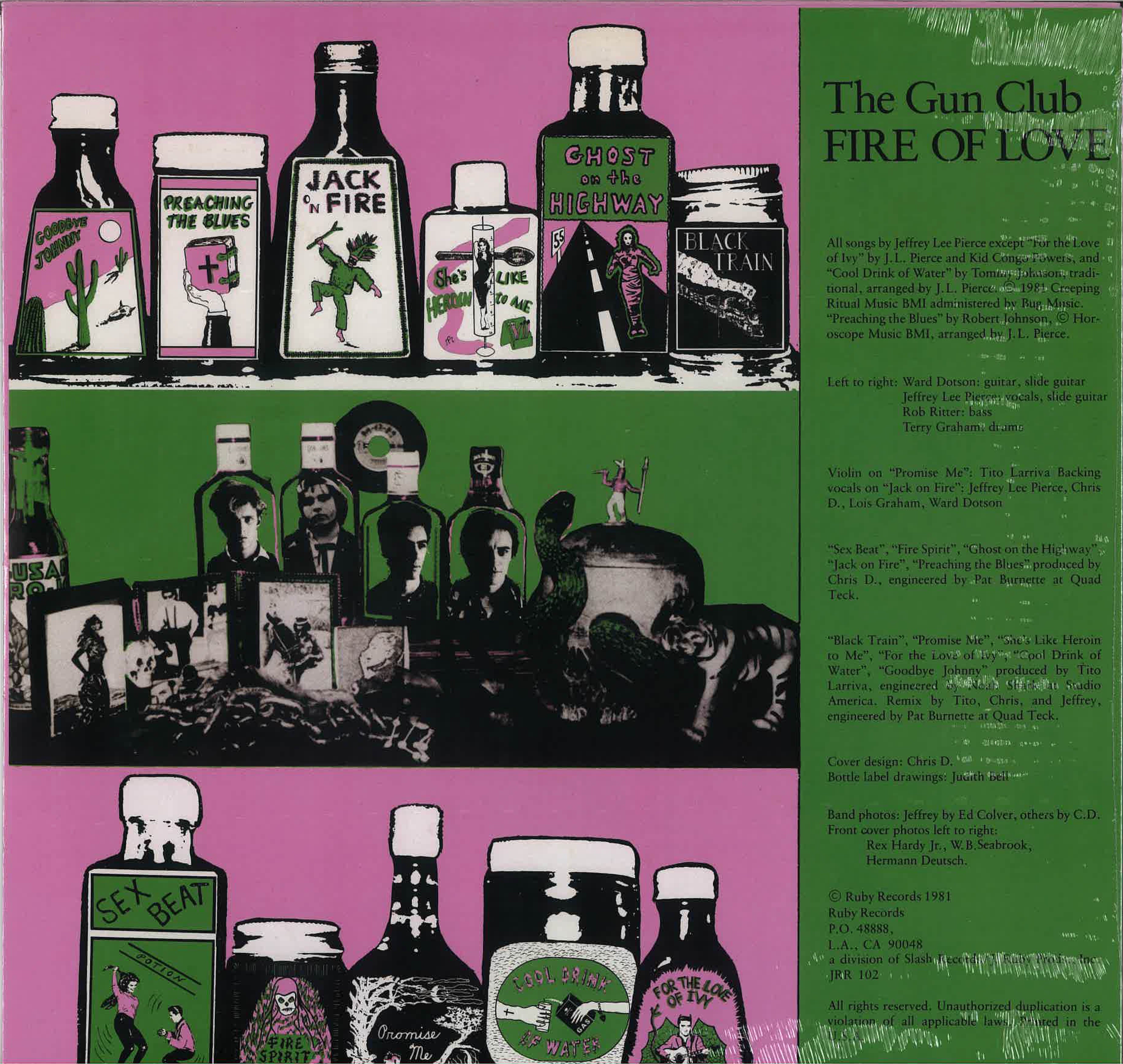 GUN CLUB (ガン・クラブ) - Fire Of Love (EU 限定リプロ再発「カラーVINYL」LP/New)82年デビューアルバム