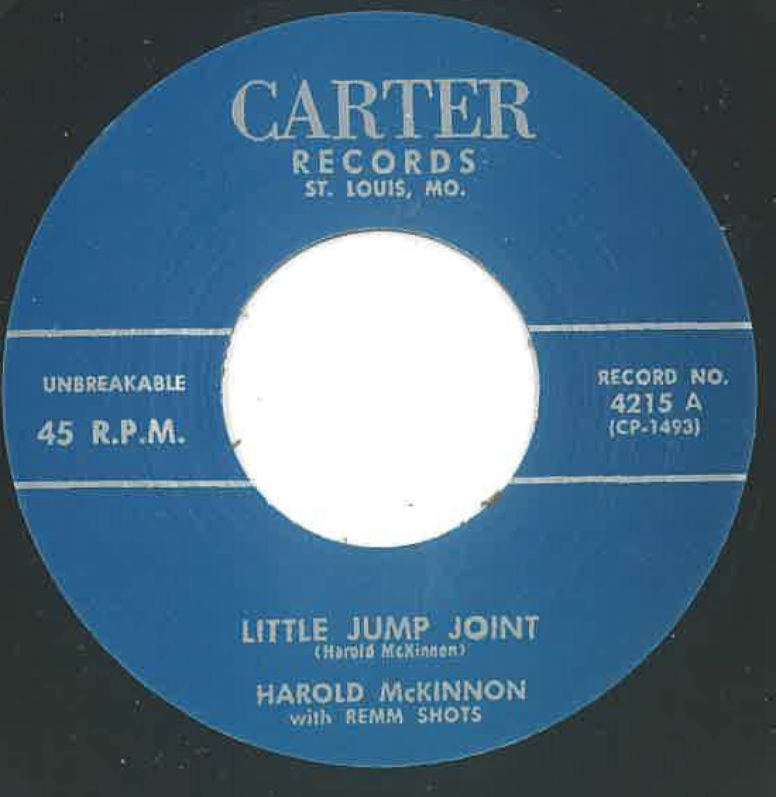 HAROLD McKINNON & the REMM SHOTS (ハロルド・マッキノン & ザ・レムショッツ) - Little Jump Joint (US 限定リプロ再発 7インチ/ New) ボッピン・ロカビリー名曲!