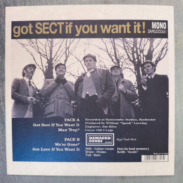 HEADCOATS SECT (ヘッドコーツ・セクト) - Got Sect If You Want It ! (UK 限定4曲入りジャケ付き7インチEP/New) ヘッドコーツ+ダウンライナーズセクト夢の合体バンド25年新作EP
