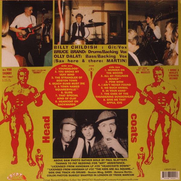 HEADCOATS (ヘッドコーツ) - Beach Bums Must Die (ドイツ限定再発 LP/ New) '90年クリプト社からの4作目アルバム。