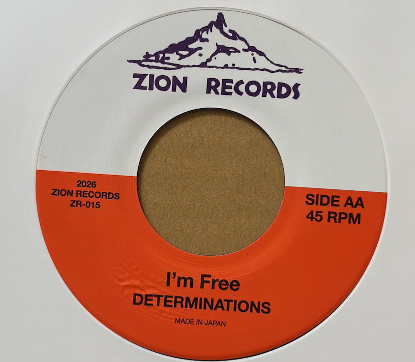 DETERMINATIONS (デタミネーションズ) - In The Middle Of Day / I'm Free (Japan 限定プレス 7"/予約商品)2026年10月16日頃発売!