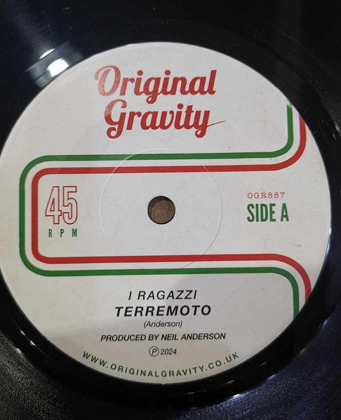 I RAGAZZI (アイ・ラギャジィ) - Terremoto / Via Appia (UK 250枚限定 7"+黒スリーブ/New) ハモンドオルガン炸裂ファンキーMODジャズ・インスト!