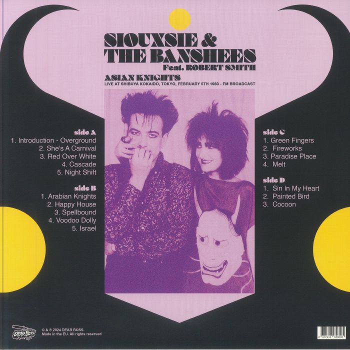 SIOUXSIE AND THE BANSHEES Feat. ROBERT SMITH (スージー・アンド・ザ・バンシーズ / ロバート・スミス) - Asian Knights Live In Shibuya Kokaido, Tokyo, February 5th 1983 (EU 300枚限定「イエローヴァイナル」 2xLP/NEW) ライブアルバム