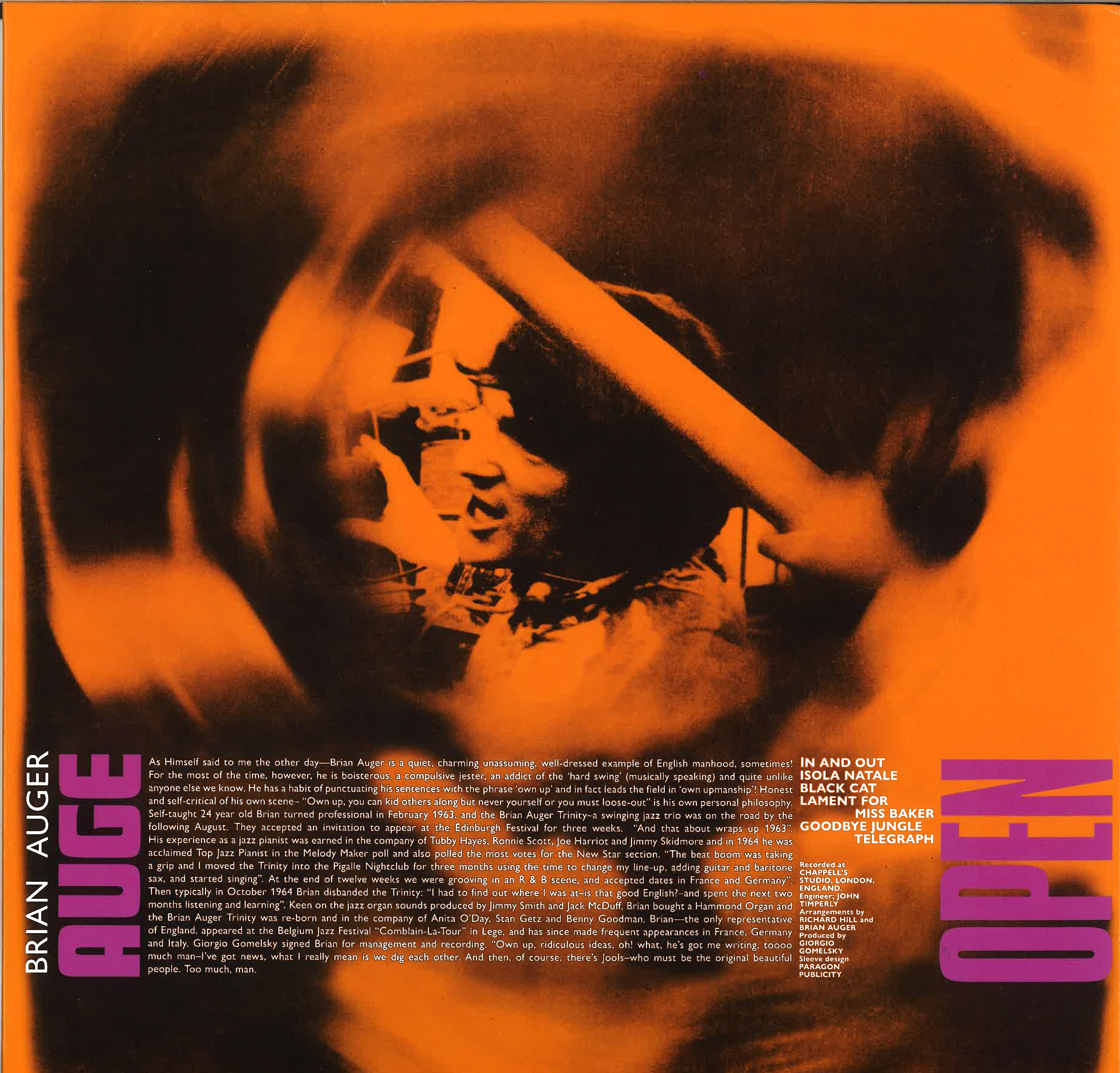 JULIE DRISCOLL, BRIAN AUGER & THE TRINITY (ジュリー・ドリスコール, ブライアン・オーガー & ザ・トリニティ) - Open (EU 限定復刻再発 LP /New) MODジャズ '67年名作デビューアルバム!