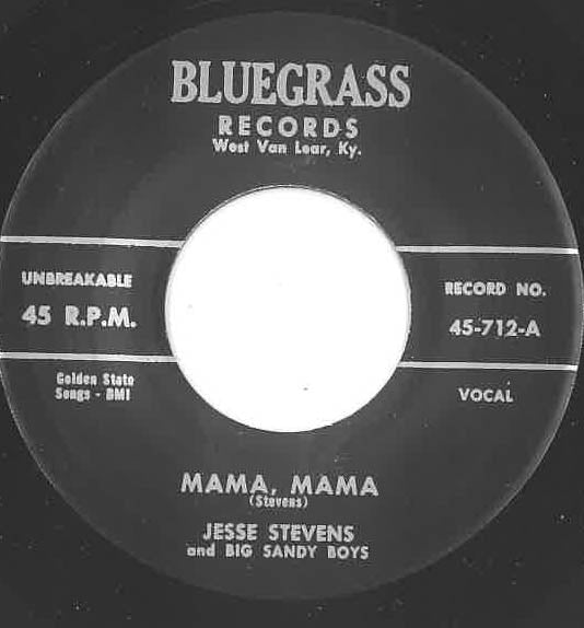 JESSE STEVENS & Big Sandy Boys (ジェシィ・スティーブンス&ビッグサンデー・ボーイズ) - Mama Mama (US 限定リプロ再発 7インチ/ New) 「エルヴィス/ザッツ・オーライト・ママ」の丸パクリ(笑)ロカビリー!