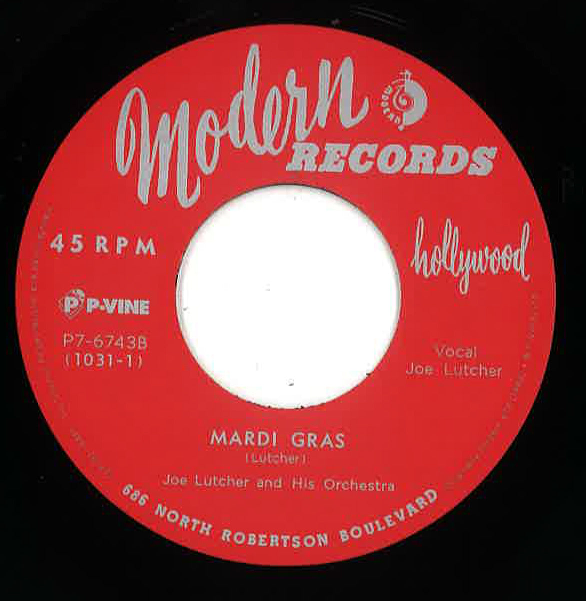 JOE LUTCHER (ジョー・ラッチャー) - Ojai / Mardi Gras (Japan 正規限定復刻再発 7インチ+カンパニースリーブ /New) エギゾチック〜スウィング〜ラテンジャズの展開の最高なR&Bインスト!