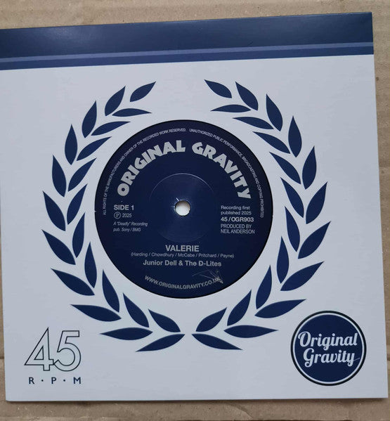 JUNIOR DELL & THE D-LITES (ジュニア・デル&ザ・ディーライツ) - Valerie / Are You Still Dizzy? (UK 限定7 インチ+カンパニースリーブ/New)ザ・ズートンズ'06年名曲のSKAカヴァ!