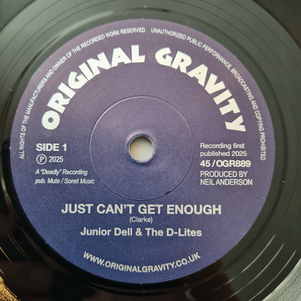 JUNIOR DELL & THE D-LITES (ジュニア・デル&ザ・ディーライツ ) - Just Can't Get Enough (UK 初回限定「青ラベ」 7"+カンパニースリーブ/New)デペッシュモード名曲のSKAカヴァ!