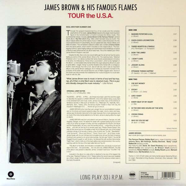 JAMES BROWN (ジェームス・ブラウン) - Tour The U.S.A. (EU 限定復刻ボーナス入り再発180g LP/New)