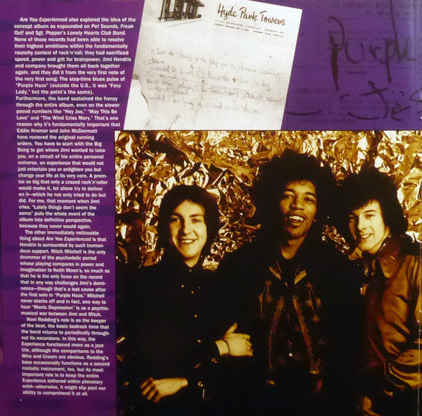 JIMI HENDRIX EXPERIENCE (ジミ・ヘンドリックス) - Are You Experienced (EU 限定ボーナス入りリマスター再発180gステレオ 2xLP-見開きジャケ/New)