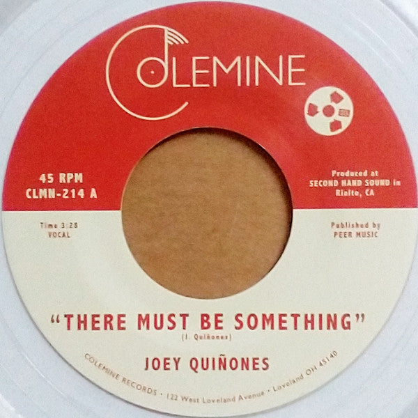 JOEY QUINONES (ジョーイ・クィニオネス = ジー・シンシアーズのリード Vo,) - There Must Be Something (US 限定「クリア VINYL」7インチ /New) 極上バラッド