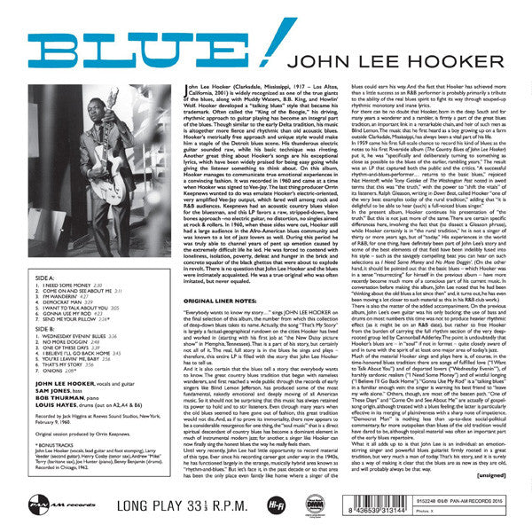 JOHN LEE HOOKER (ジョン・リー・フッカー) - Blue! <That's My Story> (EU 限定復刻ボーナス入り再発180gLP/New)’60年黄金期傑作5作目アルバム