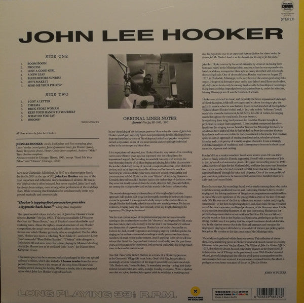 JOHN LEE HOOKER (ジョン・リー・フッカー) - Burnin’ (EU 限定ボーナス追加13曲入り再発180g「イエローVINYL」LP/New) ’61年ヴィージェイ社期名作!