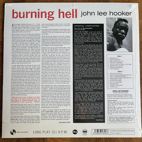 JOHN LEE HOOKER (ジョン・リー・フッカー) - Burnin’ Hell (EU 限定ボーナス入り復刻再発180g LP/New)