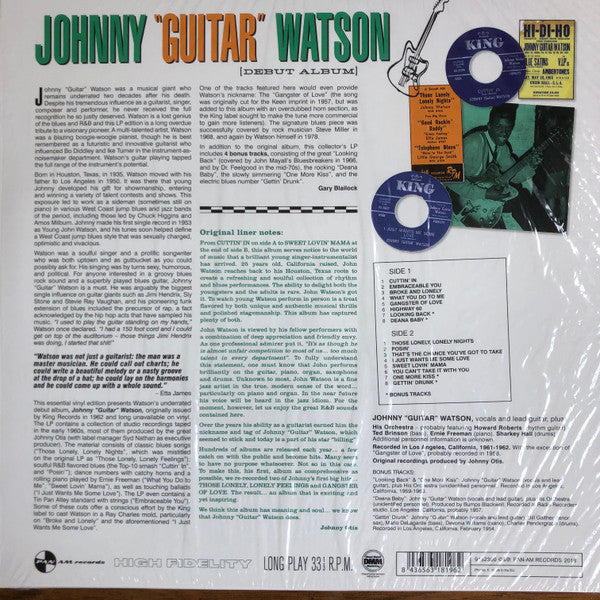 JOHNNY GUITAR WATSON (ジョニー・ギター・ワトソン) - S.T. <1st Album> (EU 限定復刻ボーナス入り再発180g LP/New) ’63年デビューアルバム!
