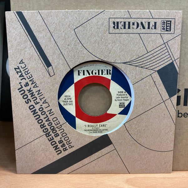 KEVIN FINGIER COLLECTIVE feat. Diane Ward (ケヴィン・フィンガー・コレクティヴ) - I Really Care / The Great Akerman (UK 限定プレス 7"+カンパニースリーブ/New)