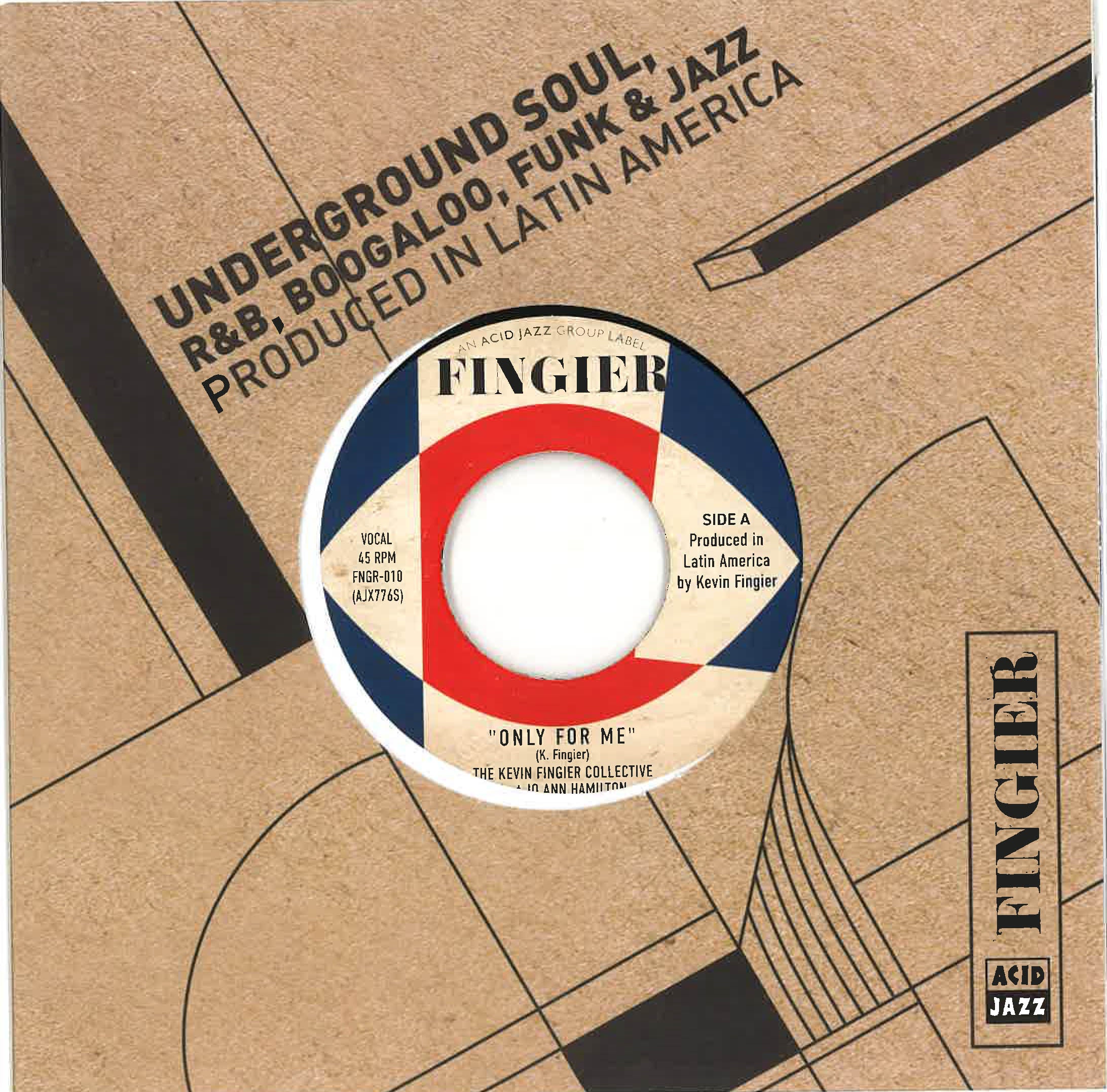 KEVIN FINGIER COLLECTIVE feat. Jo Ann Hamilton (ケヴィン・フィンガー・コレクティヴ) - Only For Me / Round 2am (UK 限定プレス 7"+カンパニースリーブ/New)
