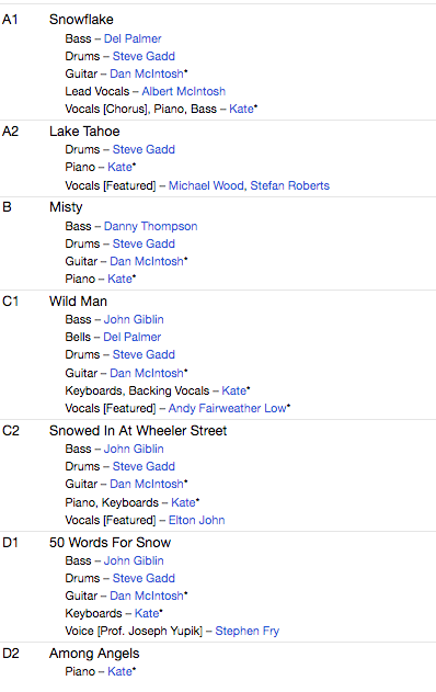 KATE BUSH (ケイト・ブッシュ) - 50 Words For Snow (世界共通 限定復刻リマスター再発 180g「カラー(Snowy White)VINYL」 2xLP/ New)