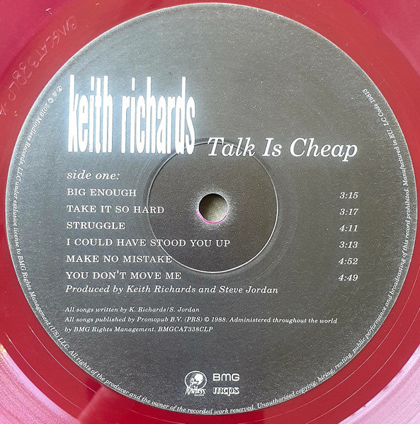KEITH RICHARDS (キース・リチャーズ) - Talk is Cheap (UK-EU-US共通 限定再発180g「赤盤」 LP/New)