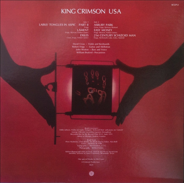 KING CRIMSON (キング・クリムゾン) - USA (UK 限定リマスター再発 200g LP/New)