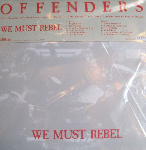 OFFENDERS (オフェンダーズ) - Endless Struggle/We Must Rebel/ I Hate Myself (US 正規再発「限定ブラックヴァイナル」 2xLP/ New) 全25曲入コンピ!