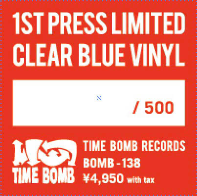 JACKIE & THE CEDRICS (ジャッキー・アンド・ザ・セドリックス) - 1996 at Shinjuku JAM, TOKYO (Japan タイムボム500枚限定「クリアスカイブルー」LP/New) '96年ライブ!