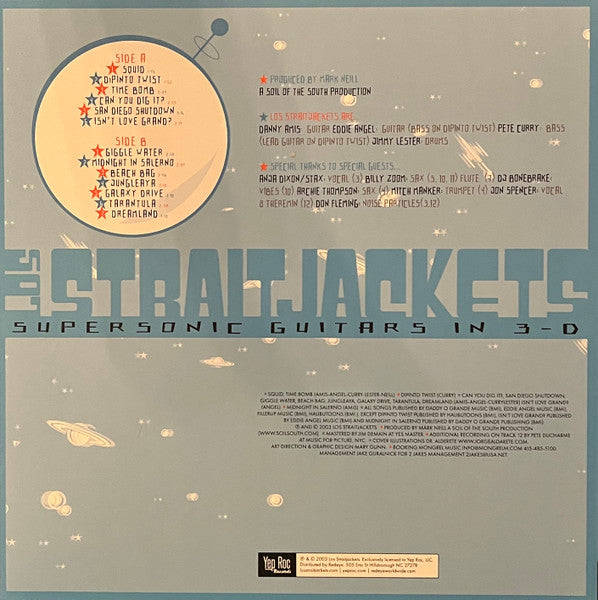 LOS STRAITJACKETS (ロス・ストレイトジャケッツ) - Supersonic Guitars in 3-D (US 1000枚限定再発「赤・青カラーマーブル VINYL」LP /New)'03年7作目アルバム初再発化